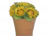 MACETA ARTIFICIAL FLOR GIRASOLES AMARILLO 9cm 
 Maceta de barro: H=6,5cm D1=6,5cm D2=3,5cm