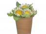 MACETA ARTIFICIAL GIRASOLES BLANCO 9cm
 Maceta de barro: H=6,5cm D1=6,5cm D2=3,5cm