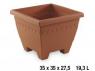 MACETA PLASTICO LIMA CUADRADA 35cm         