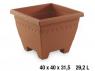 MACETA PLASTICO LIMA CUADRADA 40cm         