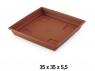 PLATO PLASTICO MACETA LIMA CUADRADO 35cm      