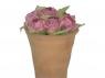 MACETA ARTIFICIAL ROSITAS LILA 9cm
 Maceta de barro: H=6,5cm D1=6,5cm D2=3,5cm
