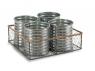 MACETERO METAL 4 LATAS SILVER 20x20x6cm  5#2