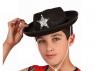 SOMBRERO SHERIFF NEGRO ESTRELLA 28cm   