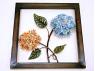 CUADRO METAL 33x33 DECORADO FLORES*         