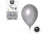 GLOBO METALIZADO COLOR PLATA 30cm LATEX 10 Unidades           
