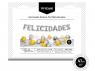 GLOBO GUIRNALDA FELICIDADES 41cm PLATA  