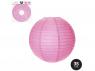 FAROL LAMPARA PAPEL ESFERA ROSA PASTEL 35cm  