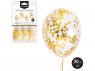 GLOBO LATEX  CON CONFETI FOIL COLOR ORO 30cm 3 Unidades