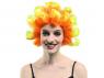 PELUCA RIZADA AMARILLO Y NARANJA ADULTO     �