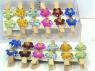 PINZA MADERA FLOR 3cm 24 Unidades VARIOS COLORES         